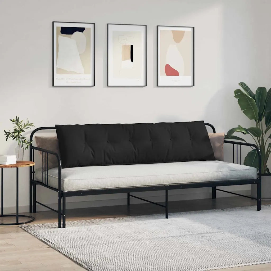 Cuscino per Schiena Nero 180 x 50 cm Tessuto in Microfibra 42014948
