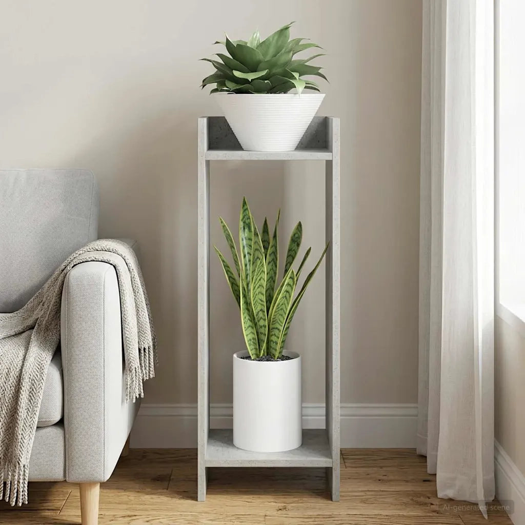 Supporto per piante Grigio Cemento 30 x 30 x 80 cm