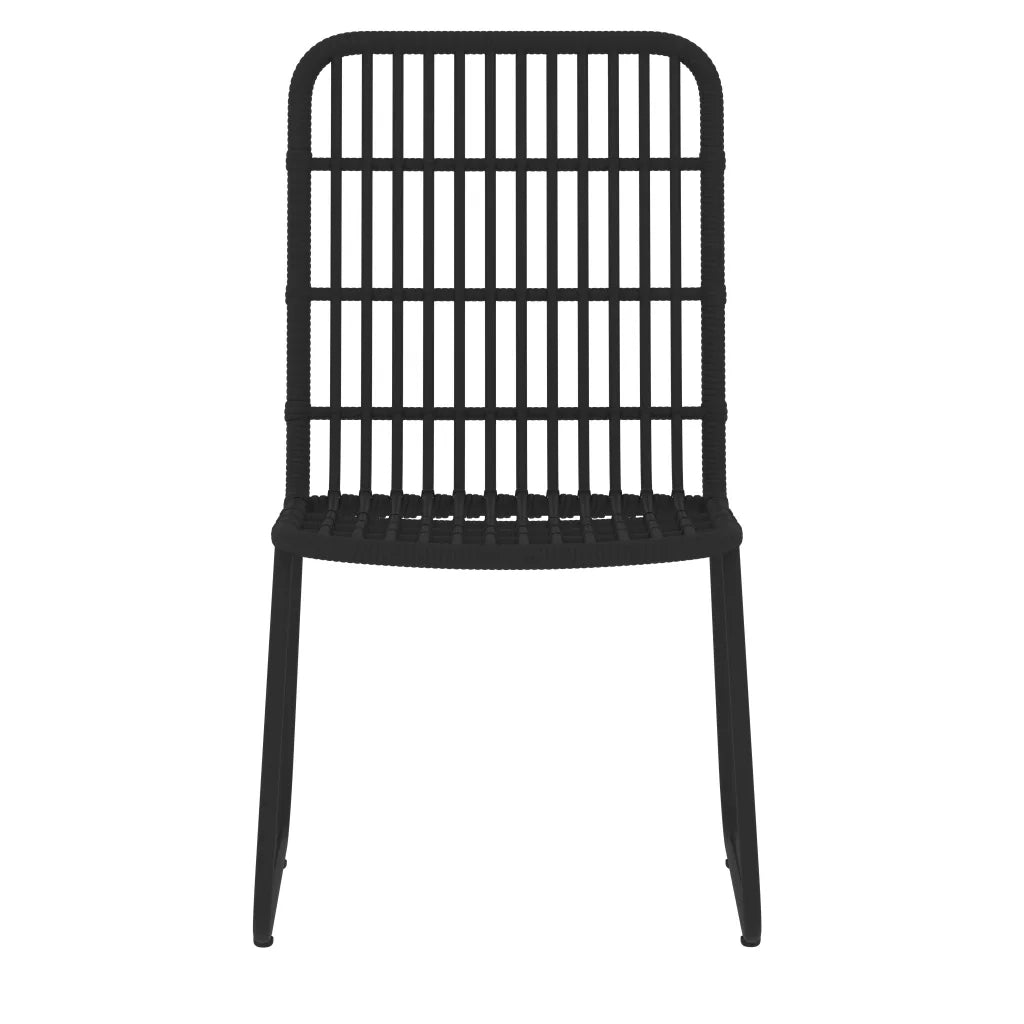 Set Mobili da Pranzo per Giardino 5 pz Nero cod mxl 37724