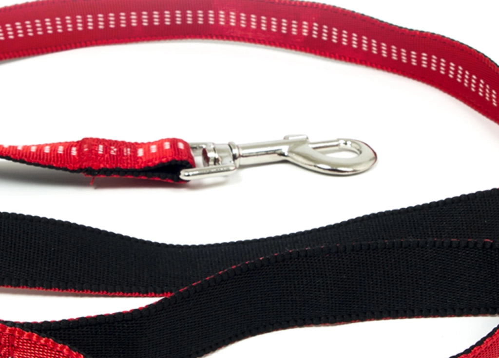 Guinzaglio Con Moschettone Per Animali Domestici Modello Color Doggy 120cm - 120cm - Rosso