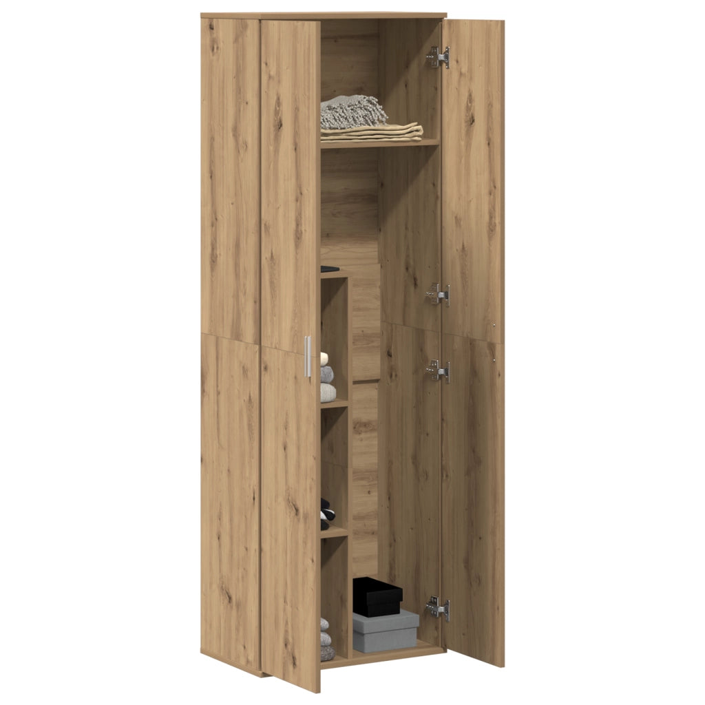 Armadio Alto in Rovere Artigianale 60x35x180 cm Legno Ingegnerizzato