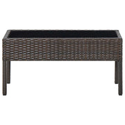 Tavolo da Giardino | Tavolino da esterno Marrone 75x40x37 cm in Polyrattan