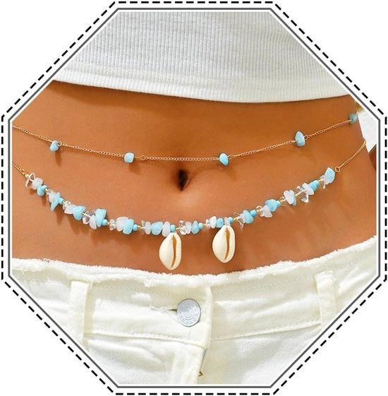 Collana taille con pietre naturali e perle - Giallo oro - Accessorio per il corpo per donne - Senza pietra preziosa 

Modello: Allecto Plus 
Codice: 
Specifica: