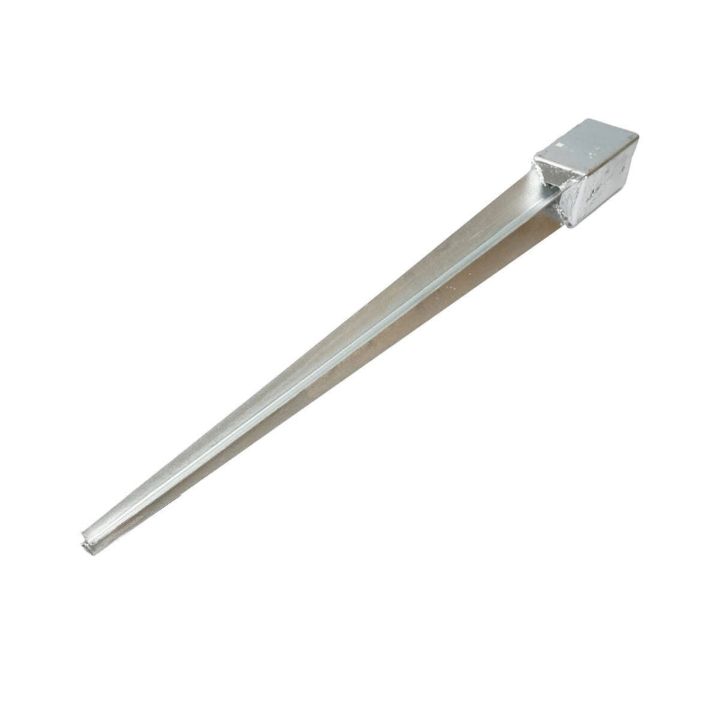 Supporto per palo tipo picchetto 71x71x900mm, acciaio zincato, galvanizzato