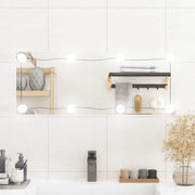 Specchio da Parete con Luci LED-Specchio a Muro-Specchio Decorativo 30x80 cm Vetro Rettangolare