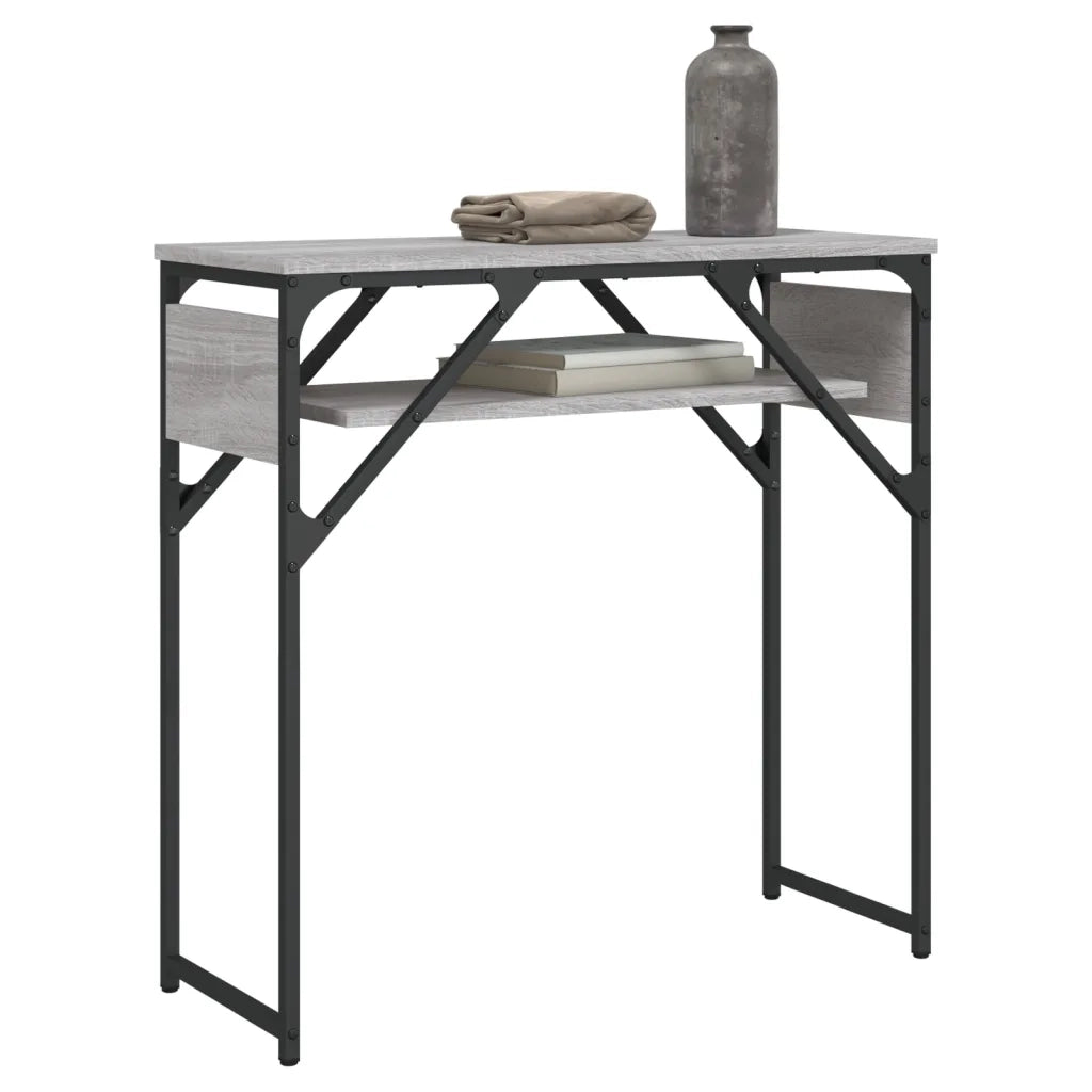Tavolo Consolle | Tavolo d'Ingresso Ripiano Grigio Sonoma 75x30x75cm Multistrato