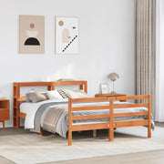 vidaXL Letto senza Materasso Marrone Cera 150x200 cm in Legno di Pino