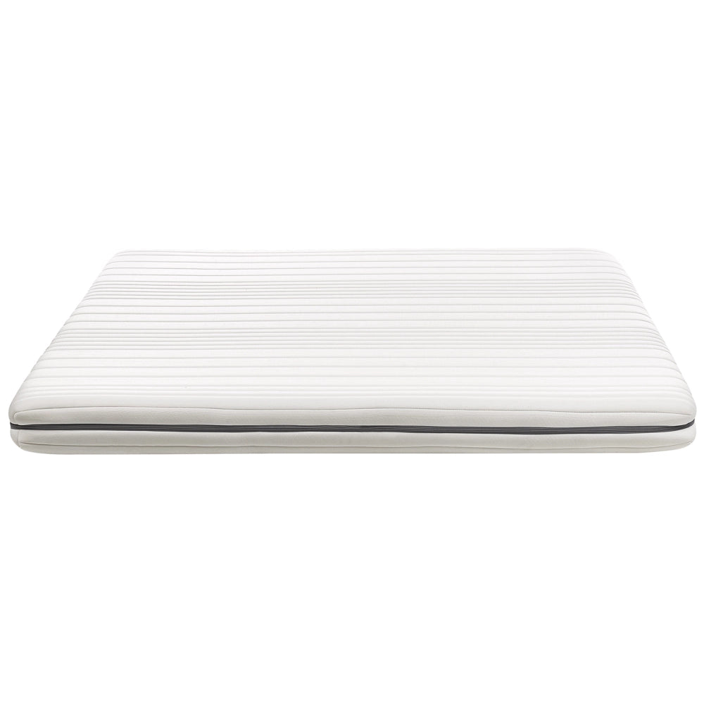 Materasso in schiuma bianco 180 x 200 cm Tessuto poliestere sfoderabile con cerniera EU Misura singola Medium Firm H2