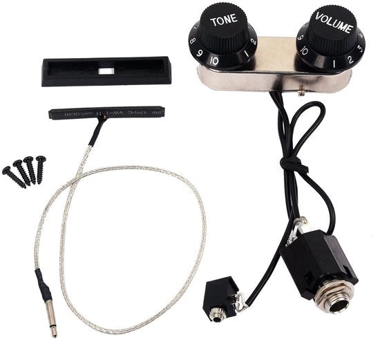 Set di installazione per violino con transduttore piezoelettrico - accessori per violino e chitarra - regolazione del volume - pulsanti di regolazione del volume - set di installazione per violino