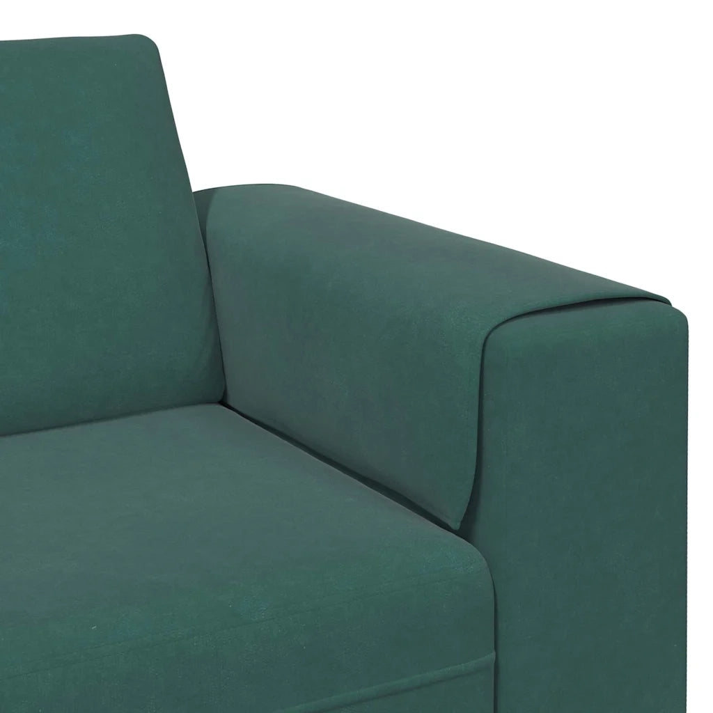 Set di divani 3 pcs Verde scuro Velluto
