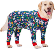 Abbigliamento per Cani Grande Dimensione 4XL Protezione Articolazioni Pigiamino a Tuta Verde Natale