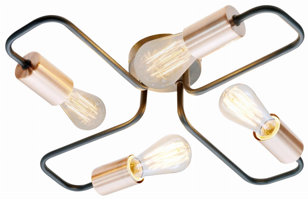Plafoniera Candellux Herpe nera 48cm 4xE27 metallo