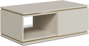 Tavolino Linette, Cachemire, 90 x 50 cm con cassetto, Meccanismo push-to-open per un'apertura silenziosa