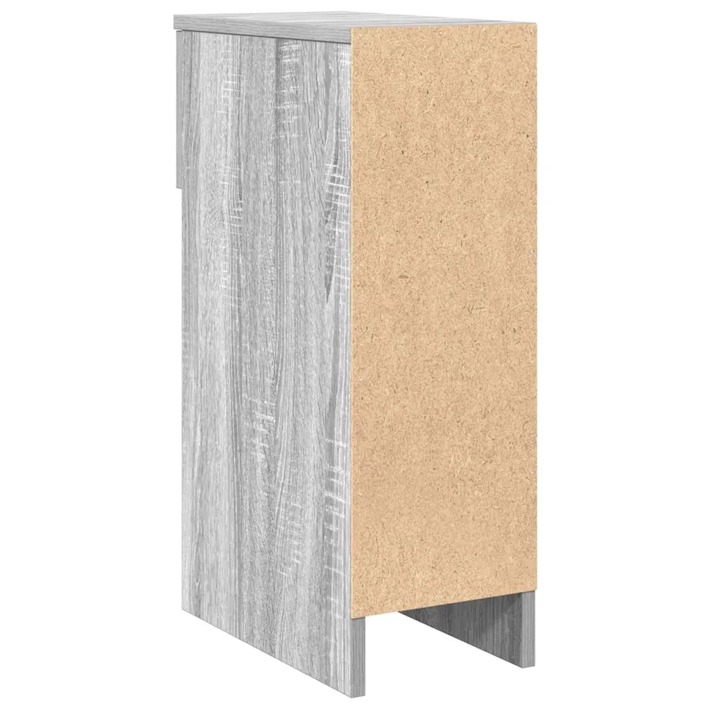 Comodino | Armadio da Notte | Mobiletto da notte con Cassetto Grigio Sonoma 20x36x60 cm