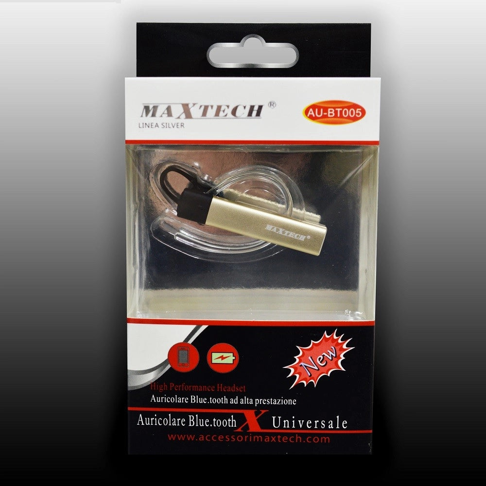 Trade Shop - Auricolare Bluetooth Universale Ad Alta Prestazione Per Smartphone Maxtech Au-bt005 -