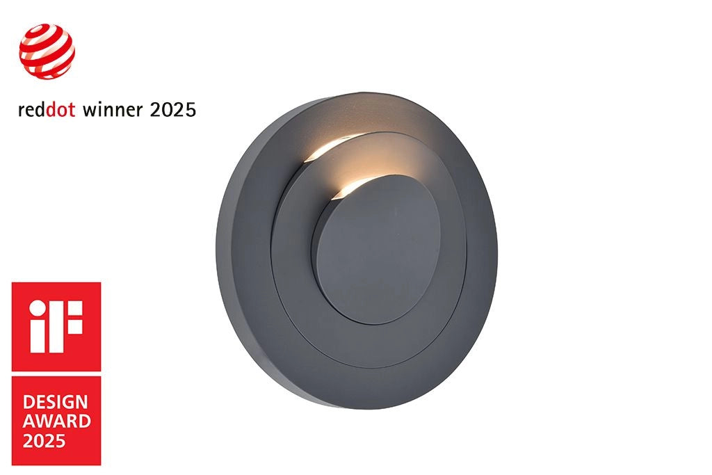 Applique esterna LED IP54 7,8W MOOV Lutec grigio scuro