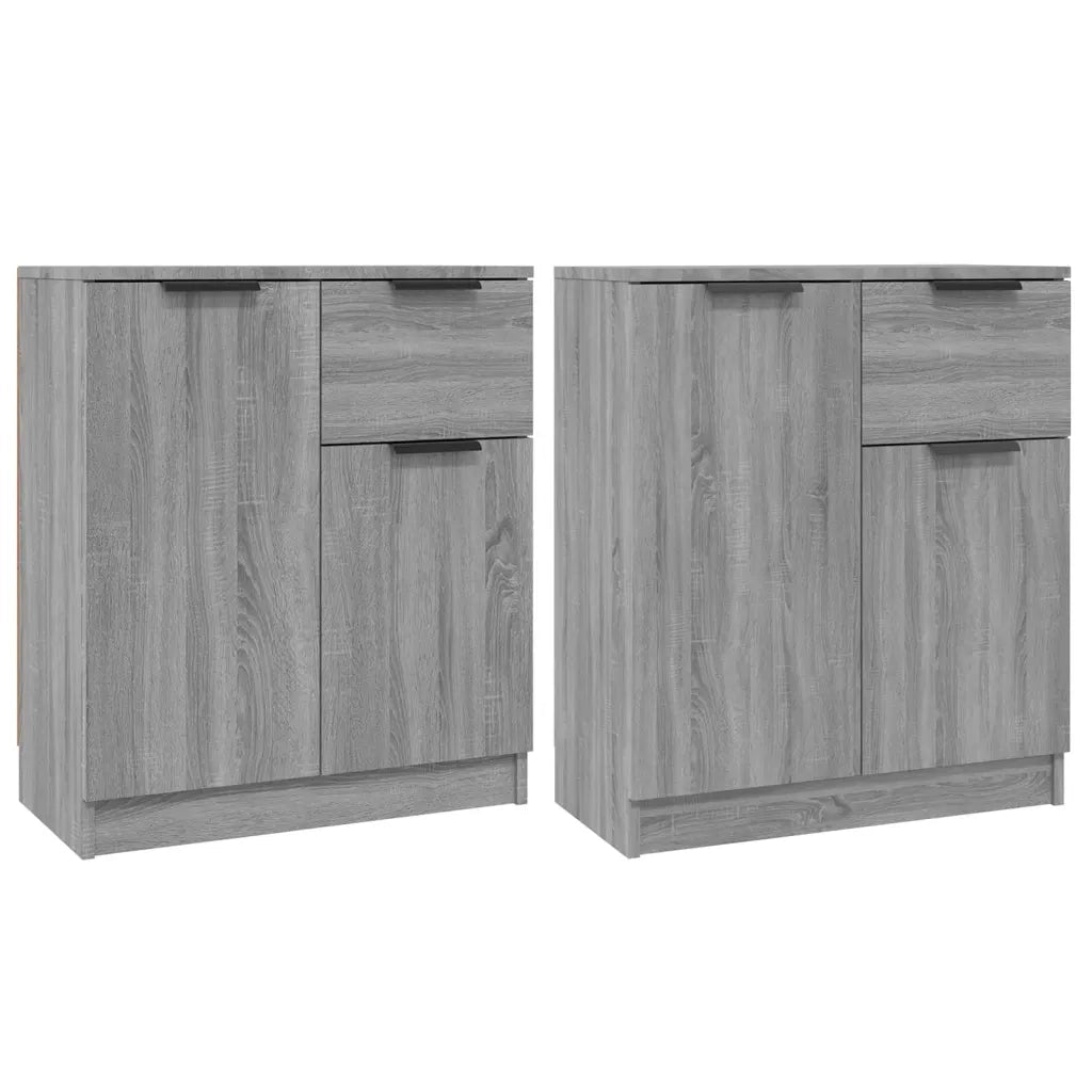 Credenze 2 pz Grigio Sonoma 60x30x70 cm in Legno Multistrato 3115818