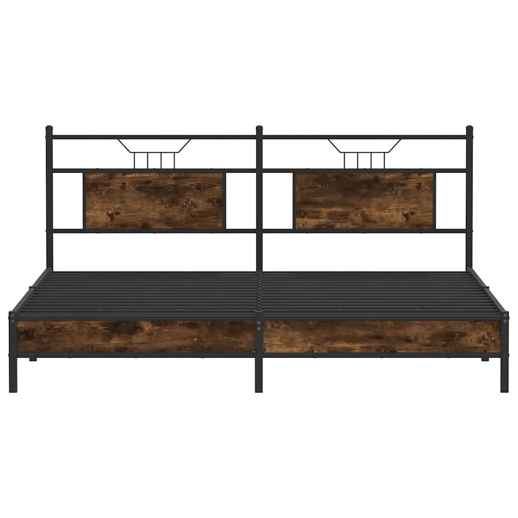 Giroletto senza Materasso Rovere Fumo 160x200 cm in Truciolato