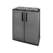 Contenitore per Rifiuti Artan, Pattumiera Capacità 210 (70 per Sacco) Made in Italy, 68x37x84h cm Grigio