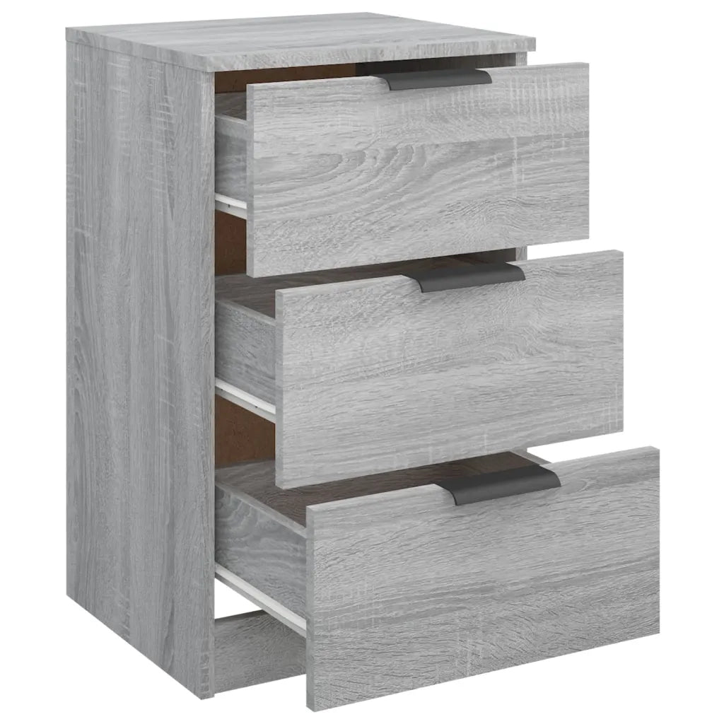 Comodini 2 pz-Set di 2 Tavolino da notte Grigio Sonoma 40x36x65 cm