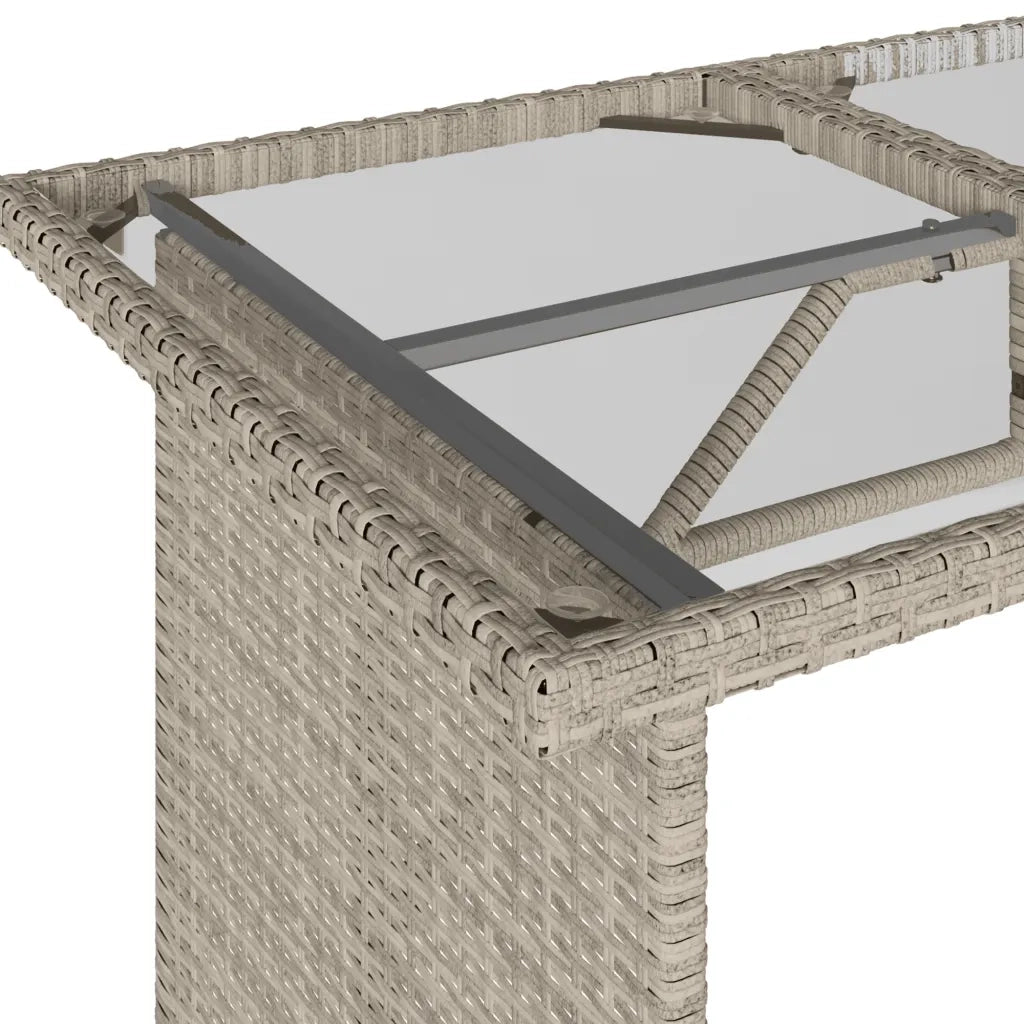 Set da Pranzo da Giardino 2 pz con Cuscini in Polyrattan Grigio 366334