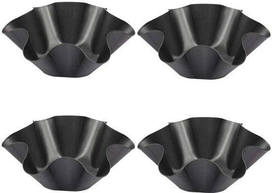 Taco Pan Antiaanbaklaag Zwart - 4 pezzi