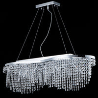 Lampadario Diamant Crystal in Metallo Toils Nickel