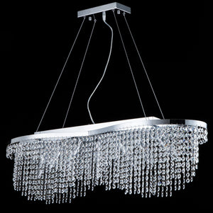 Lampadario Diamant Crystal in Metallo Toils Nickel