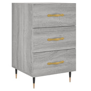 Comodino | Armadio da Notte | Mobiletto da notte Grigio Sonoma 40x40x66 cm in Legno Multistrato
