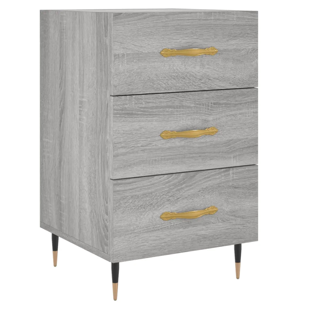 Comodino | Armadio da Notte | Mobiletto da notte Grigio Sonoma 40x40x66 cm in Legno Multistrato