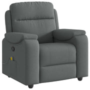 Poltrona Massaggiante | Sedia Relax Reclinabile Grigio Scuro in Tessuto