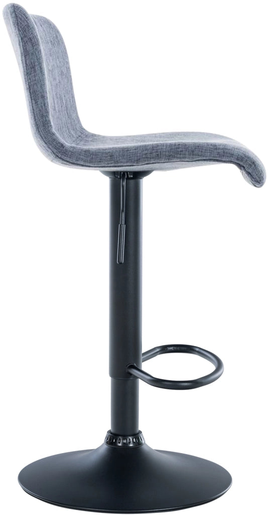 Sgabello HOVER in tessuto blu,Metallo nero opaco