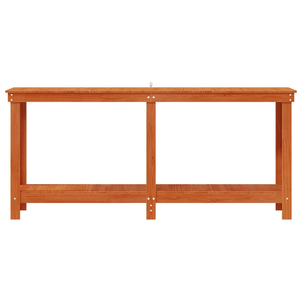 Banco da lavoro con lo scaffale Marrone Cera 180 x 50 x 80 cm