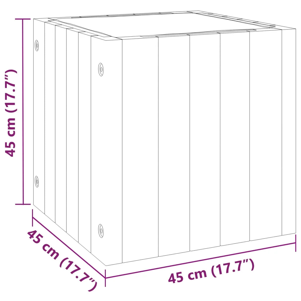 vidaXL Fioriera da Giardino 45x45x45 cm in Legno Massello di Acacia