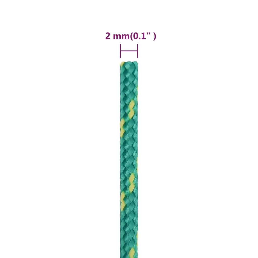 Corda Nautica Verde 2 mm 100 m in Polipropilene