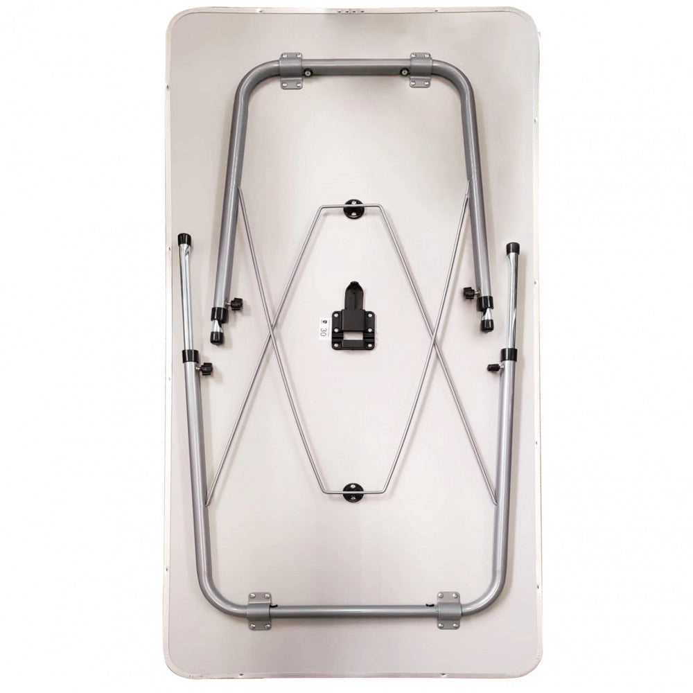 Tavolino Professional 80x60x50/69 h cm in Acciaio Bianco