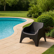 Agri, Poltrona da Esterno una Sedia Made in Italy, 81x79 cm Grigio Antracite