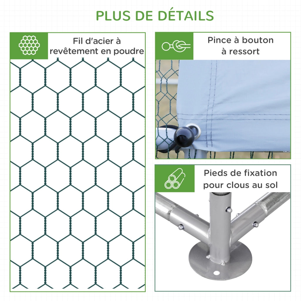 Recinto per esterno 12 m2 ¨C zephmum ¨C acciaio galvanizzato 4x3x2 m
