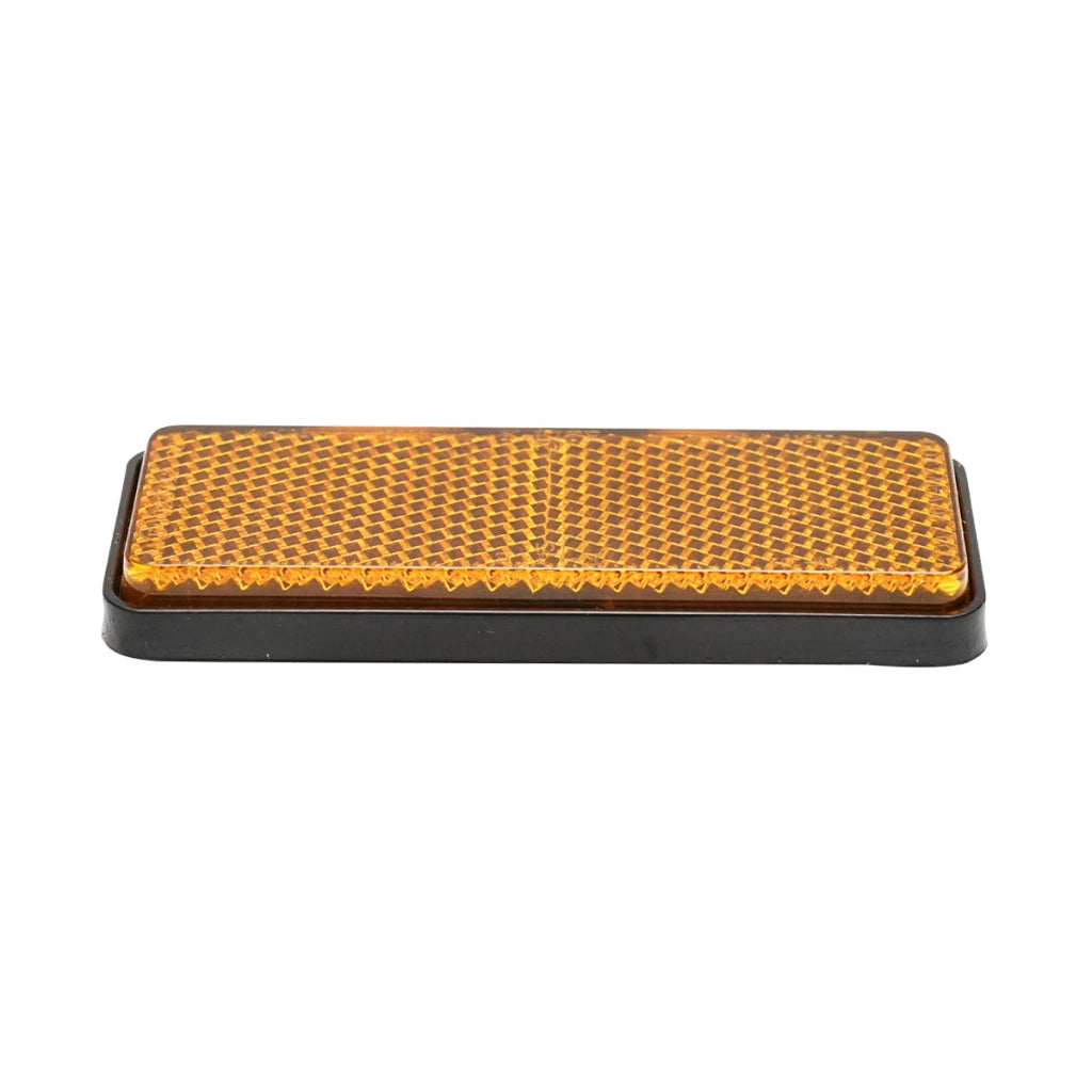 Catadiottrico  rettangolare con adesivo, 90x32 mm, giallo laterale, Breckner Germany