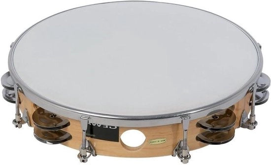 Tamboresco tradizionale con jingle - telaio di quercia su misura - ideale per classi scolastiche & ensemble di percussioni