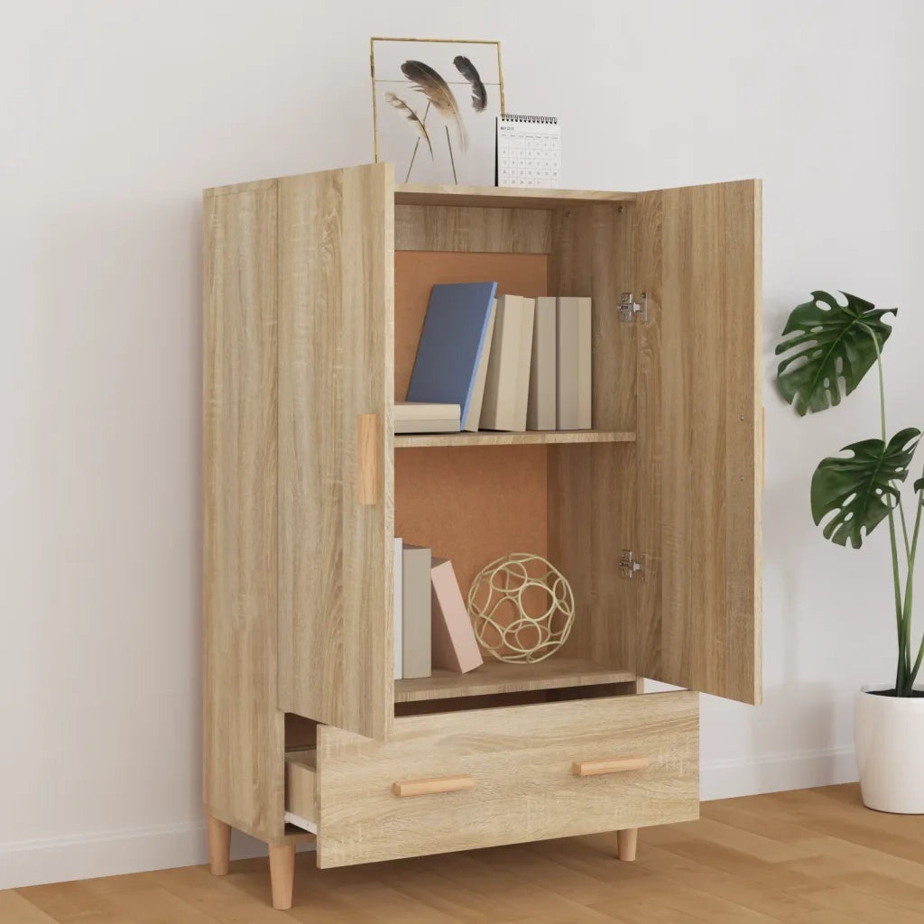 Credenza Rovere Sonoma 70x31x115 cm in Legno Multistrato cod mxl 18691
