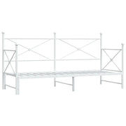 Divano letto | Sof¨¤ letto | Letto singolo Estraibile senza Materasso Bianco 90x190cm Acciaio