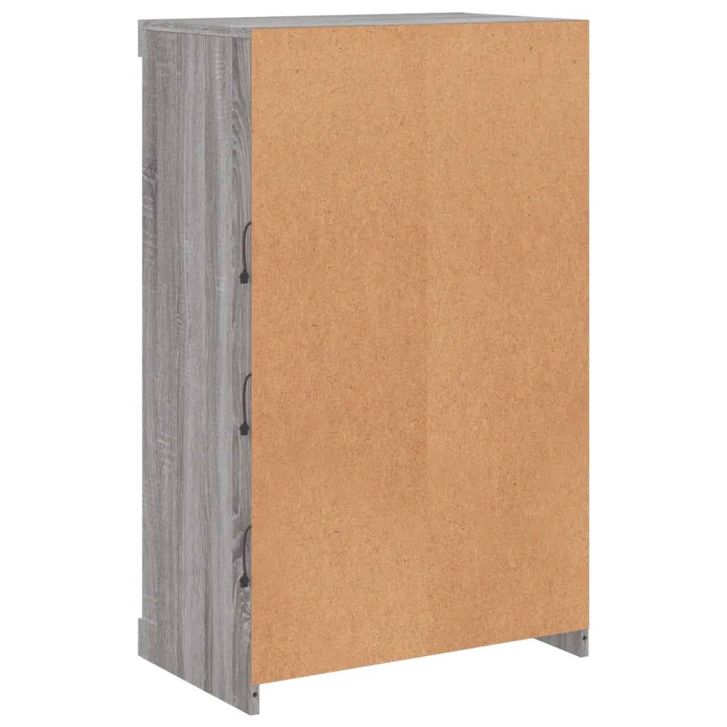 Credenza con Luci LED Grigio Sonoma 60,5x37x100 cm 836712