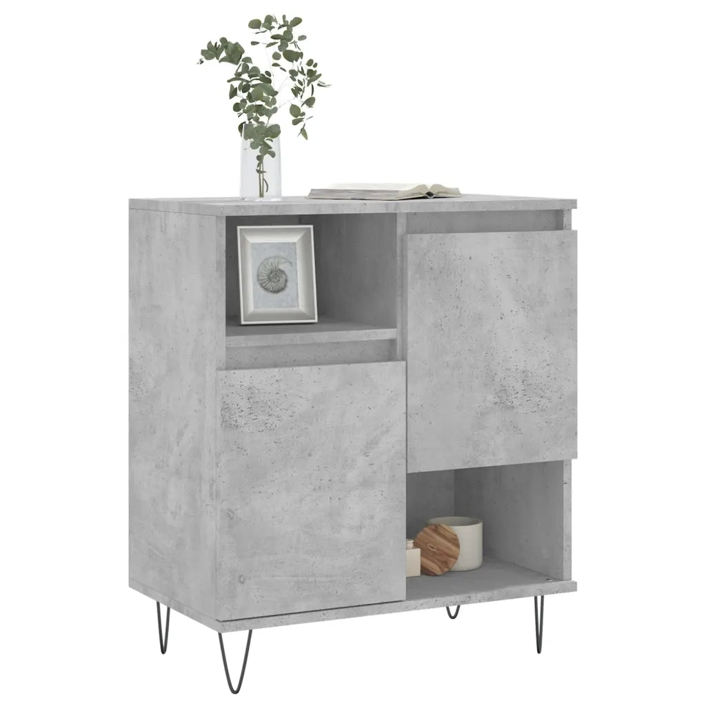 Credenza | Madia | Buffet da pranzo | Armadio da pranzo Grigio Cemento 60x35x70 cm in Legno Multistrato