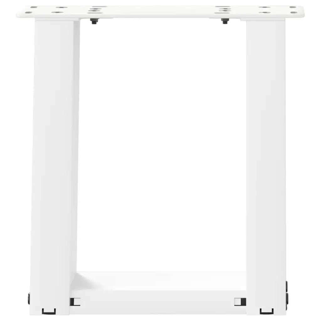 Gambe per Tavolino da Caffè a Forma di U 2 pz Bianche 30x(30-31) cm Acciaio 4012737