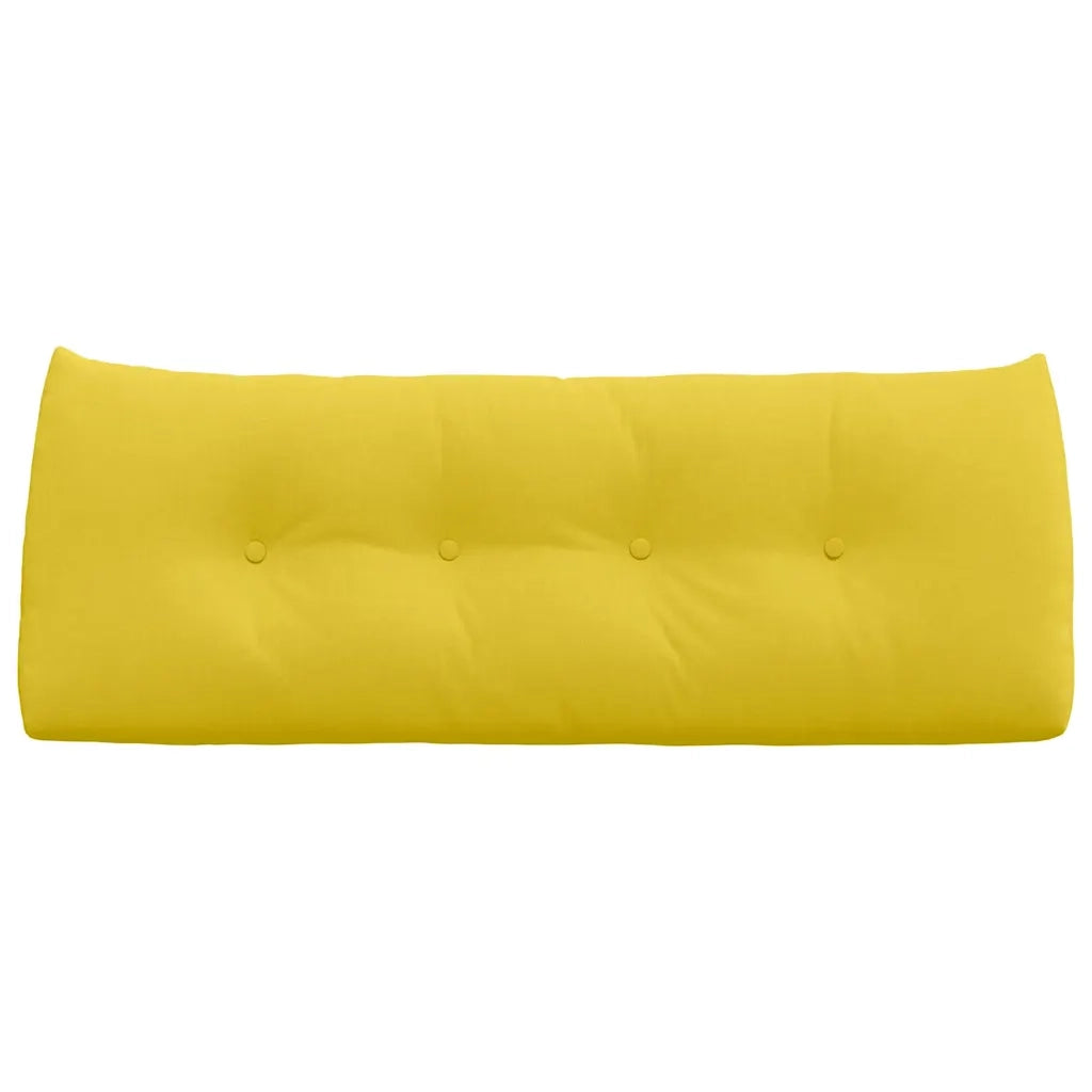 Cuscino per Schiena Giallo Chiaro 120 x 24 x 50 cm Tessuto