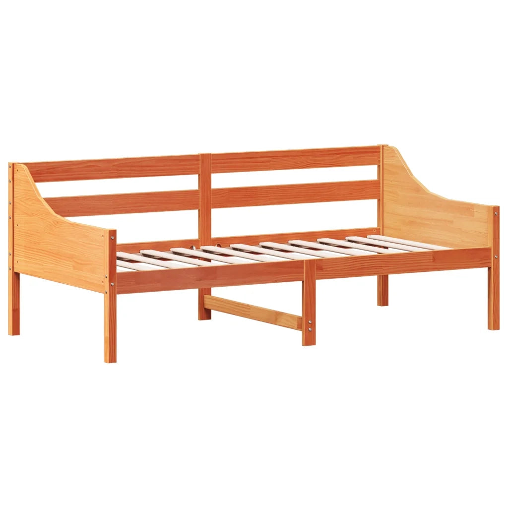 Dormeuse senza Materasso Marrone Cera 90x190 cm Legno di Pino 842841