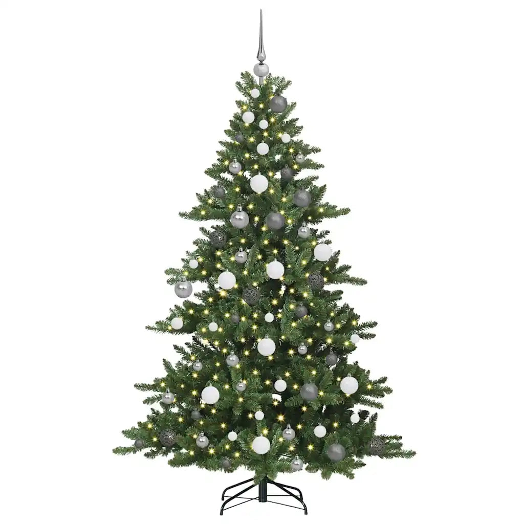 Albero di Natale Artificiale con Rami Pieghevoli Verde 180 cm