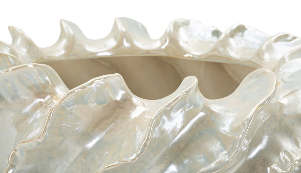 Cachepot Perly Ø43x16 cm in Ceramica Perla