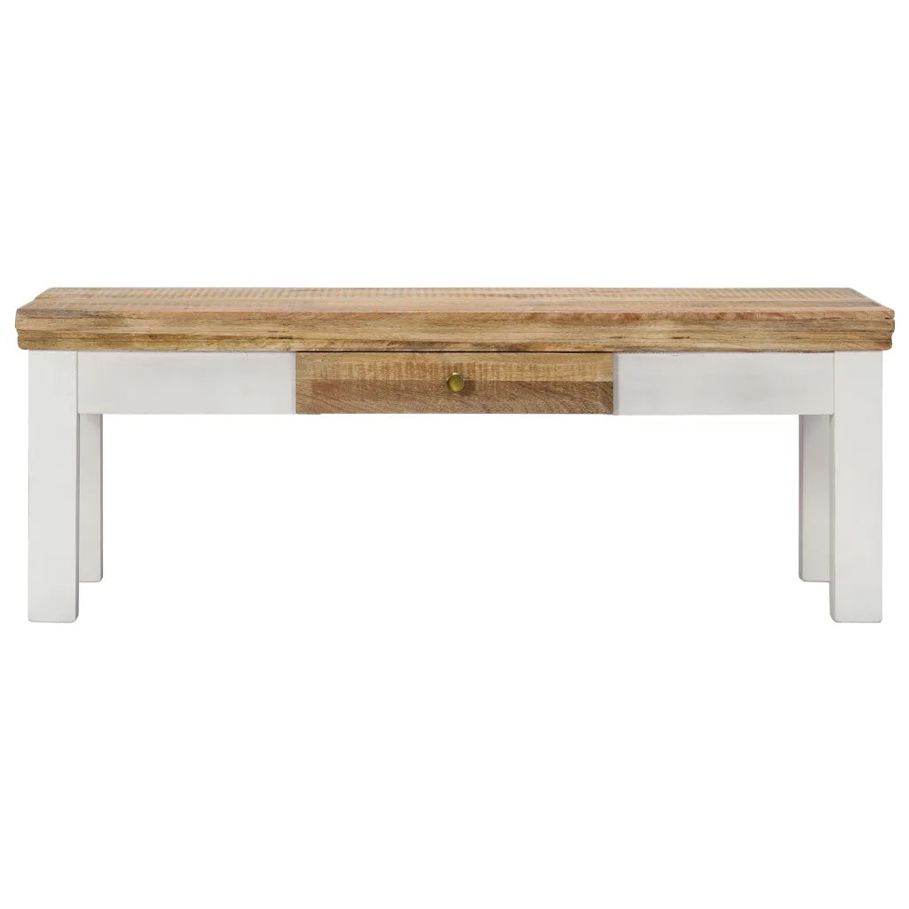 Tavolino da CaffÃ¨ 110x50x40 cm in Legno Massello di Mango cod mxl 57139